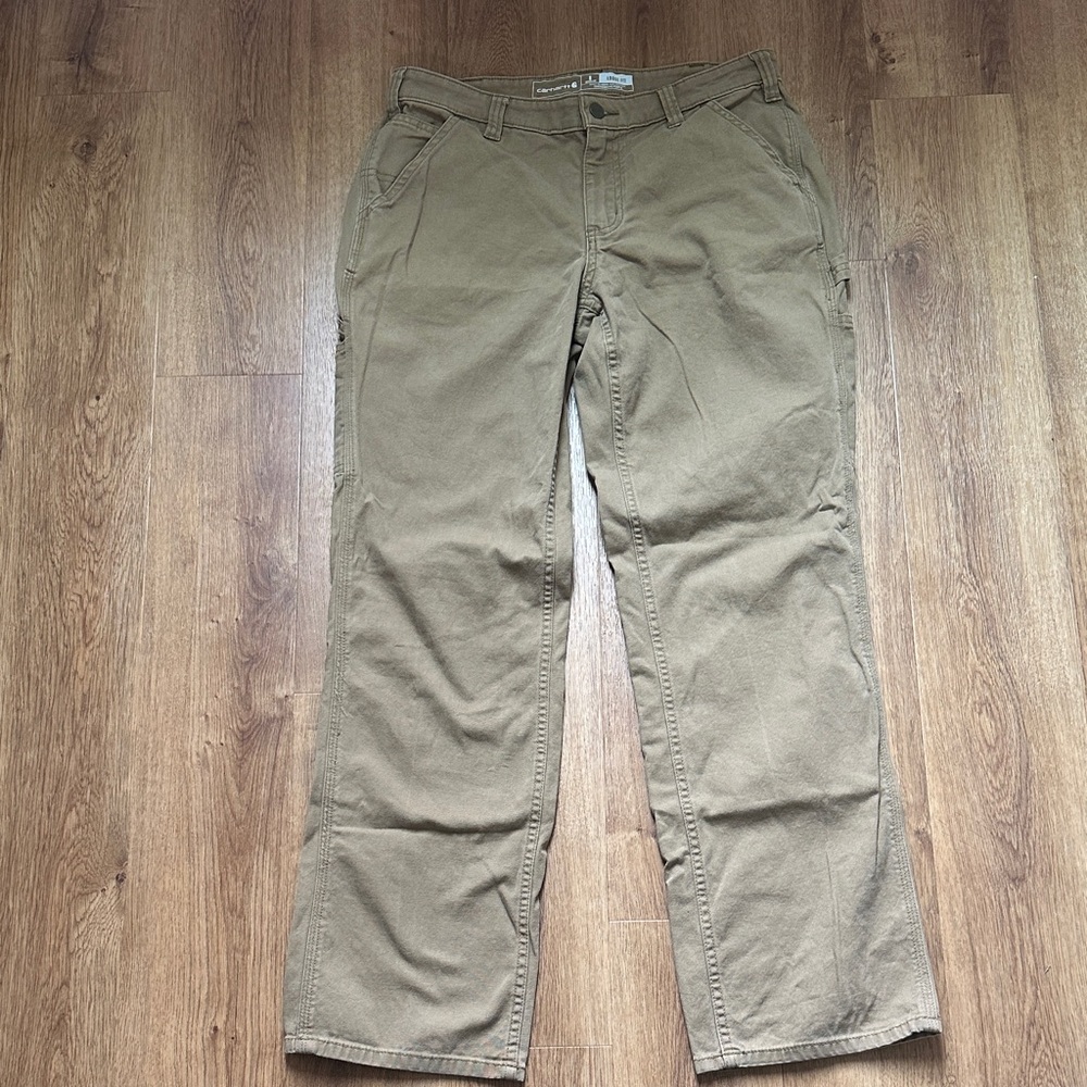 Carhartt Women’s Khaki Loose Fit Work Pants Size 8